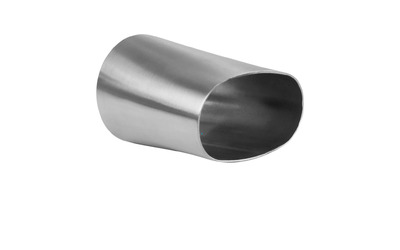 2.5" Oval to Round Exhaust Pipe Adapter Transition - Stainless 