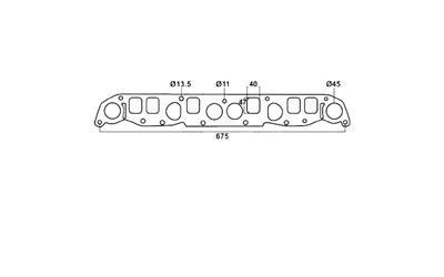 MANIFOLD GASKET - Jeep Wrangler TJ 6cyl 4.0L (1996-2006)