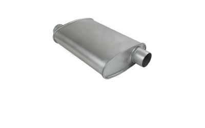 Universal Muffler 2.5" Offset/Offset - 10" x 4" x 14" Long OVAL - Chambered