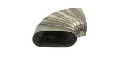 Pie Cut Bend OVAL - 2.5" x 90 Degree - 304 Stainless - Welded