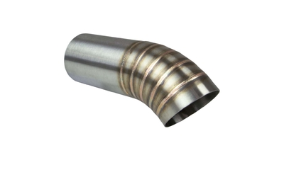 Pie Cut Bend Dump Pipe - 2.5" (125mm Straight) - 304 Stainless