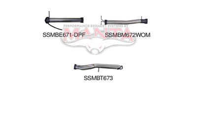 4" DPF Back Exhaust - Ford Ranger Next Gen T6 3.0L V6 TD - Stainless