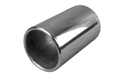 Straight Cut Rolled In STAINLESS Exhaust Tip - 3" Inlet - 3" Outlet (5" Long)